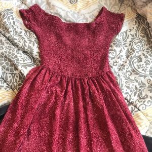 Red bandana-ish pattern dress